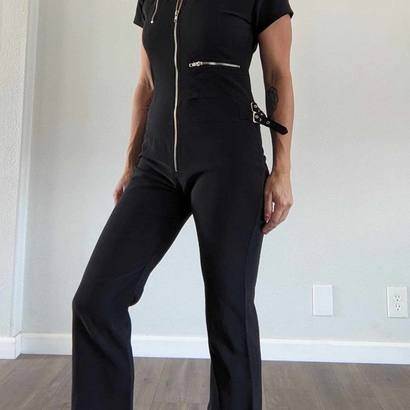 Black 3/4 length jumpsuit - M - Picture 5 of 7